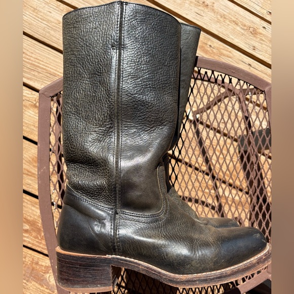 Frye Dark Leather Heeled Boots - Picture 9 of 16